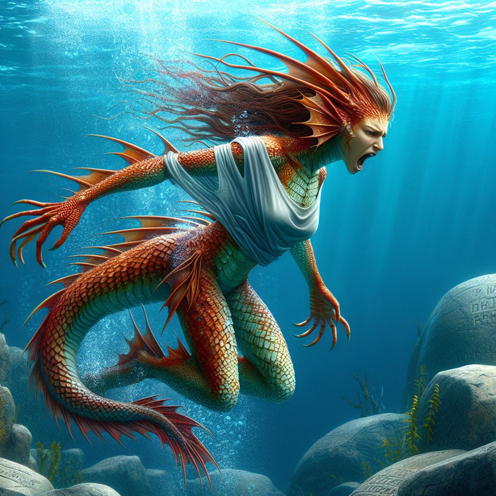 Mermaid transformation, Dalle3 by devartkr99 on DeviantArt