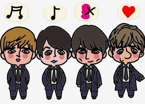 Cute Chibi Beatles. 