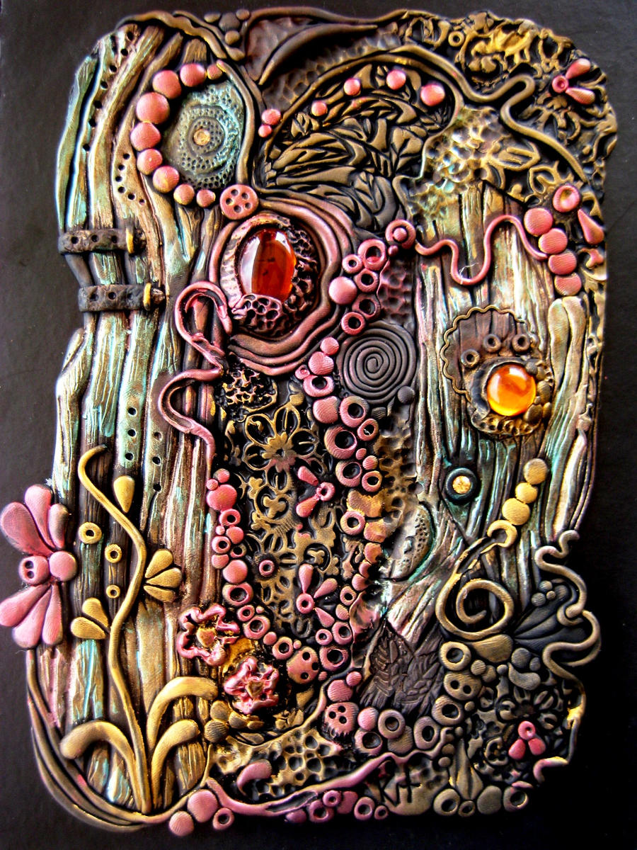 Enchanted Wood Polymer Clay Journal