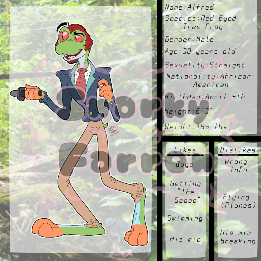 Tree Frog Oc Alfred the Red Eyed Tree Frog (OC Reference Sheet) by SnarkyFarren on ...