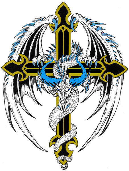Dragon Cross Tattoo by bighood24 on DeviantArt