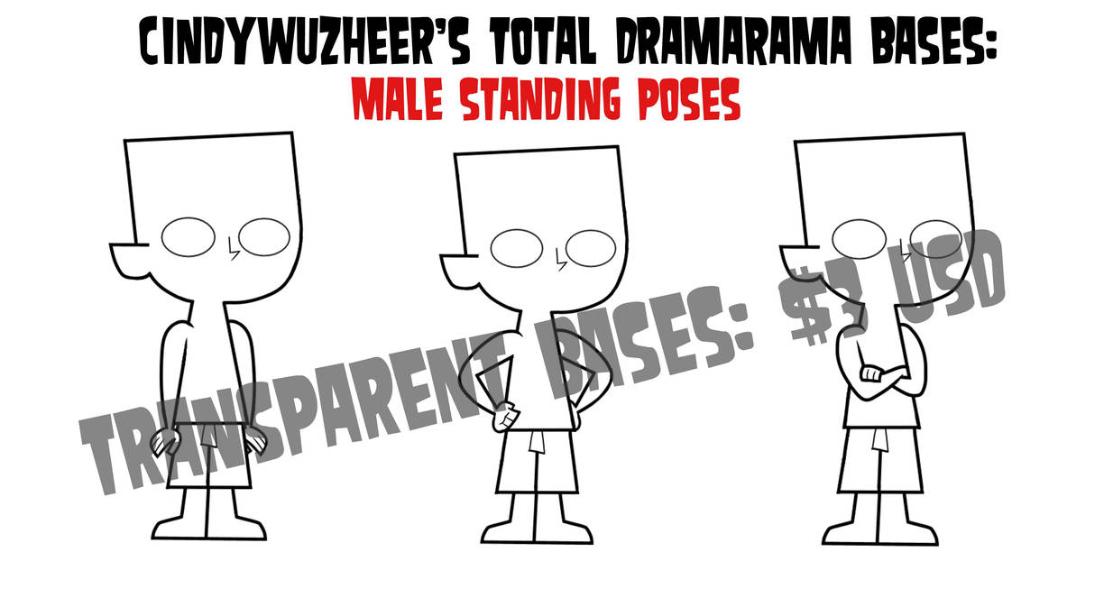 Total DramaRama Bases- Boy Standing Poses by cindywuzheer on DeviantArt