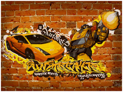 Sunstreaker Graffiti Collage