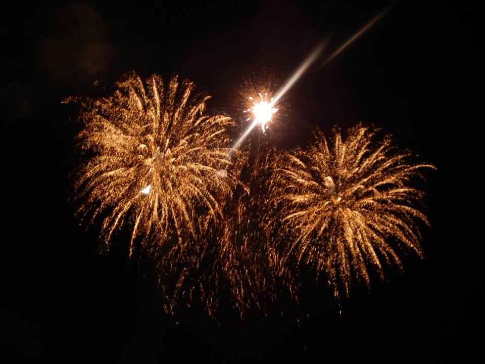 Fireworks in the Castel of Sant Ferran