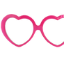 Pink Heart Glasses PNG