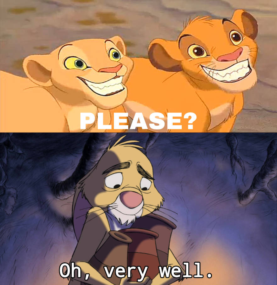 Simla Rabbit Simba and Nala say Please to Rabbit by Disneyfan3000 on DeviantArt