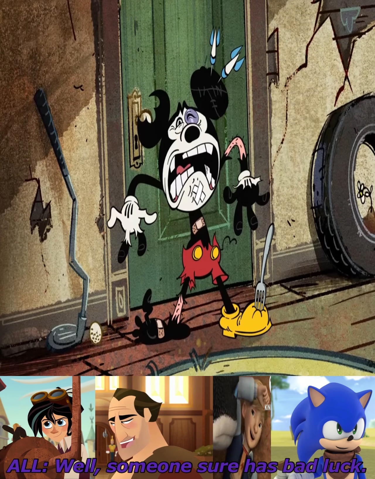 4 Characters Know Mickey Mouse has Bad Luck by Disneyfan3000 on DeviantArt