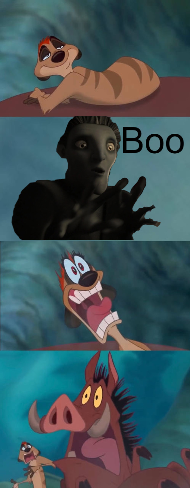 Pitch Black scares Timon and Pumbaa by Disneyfan3000 on DeviantArt