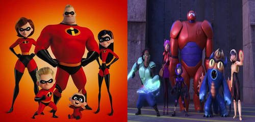 Incredibles Family meets Big Hero 6 