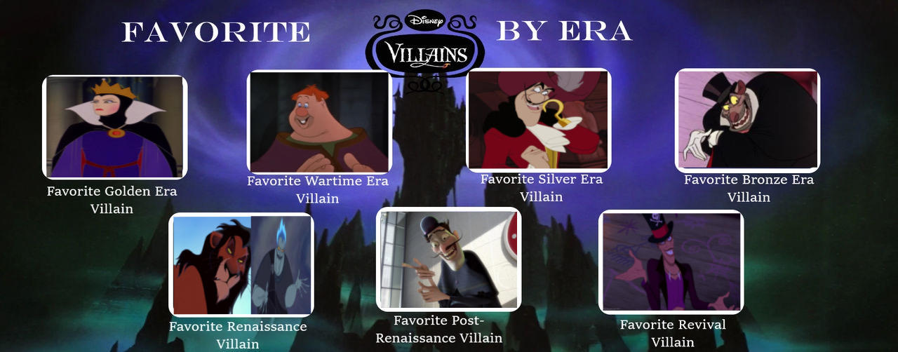 My Favorite Disney Villain By Era By Disneyfan3000 On Deviantart My Favorite Disney Villain By Era By Disneyfan3000 On Deviantart