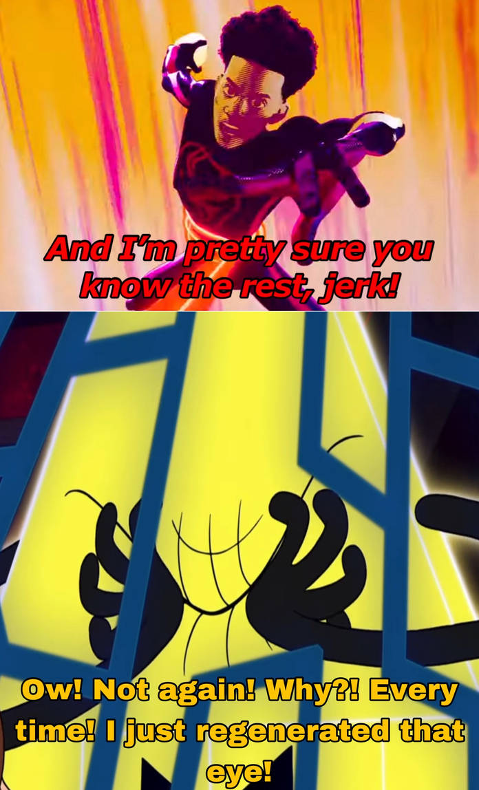 Bill Cipher Inverting Face Miles throws a Web in Bill Cipher face by Disneyfan3000 on DeviantArt