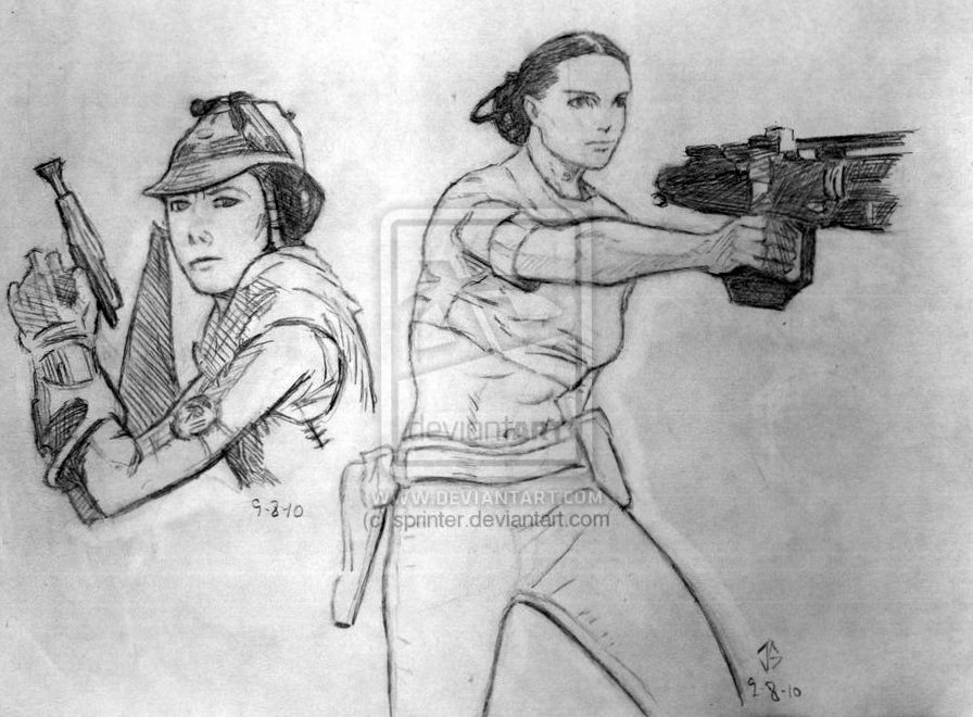 Sketchpad: Zam and Padme'