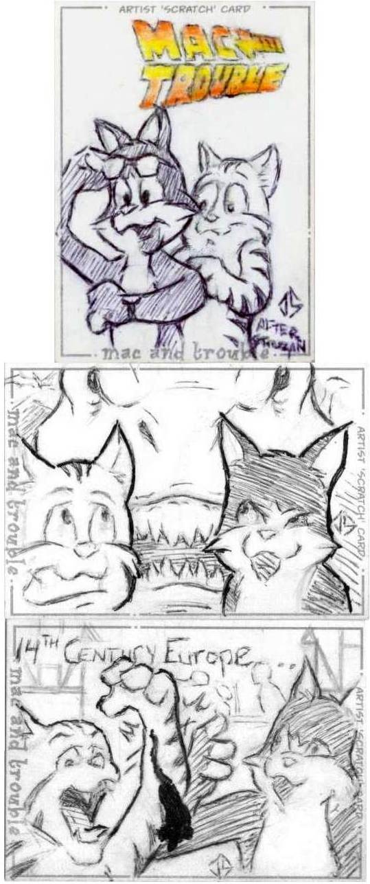 'Mac and Trouble' Sketch Cards