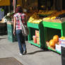 Girl Near The Fruit Market