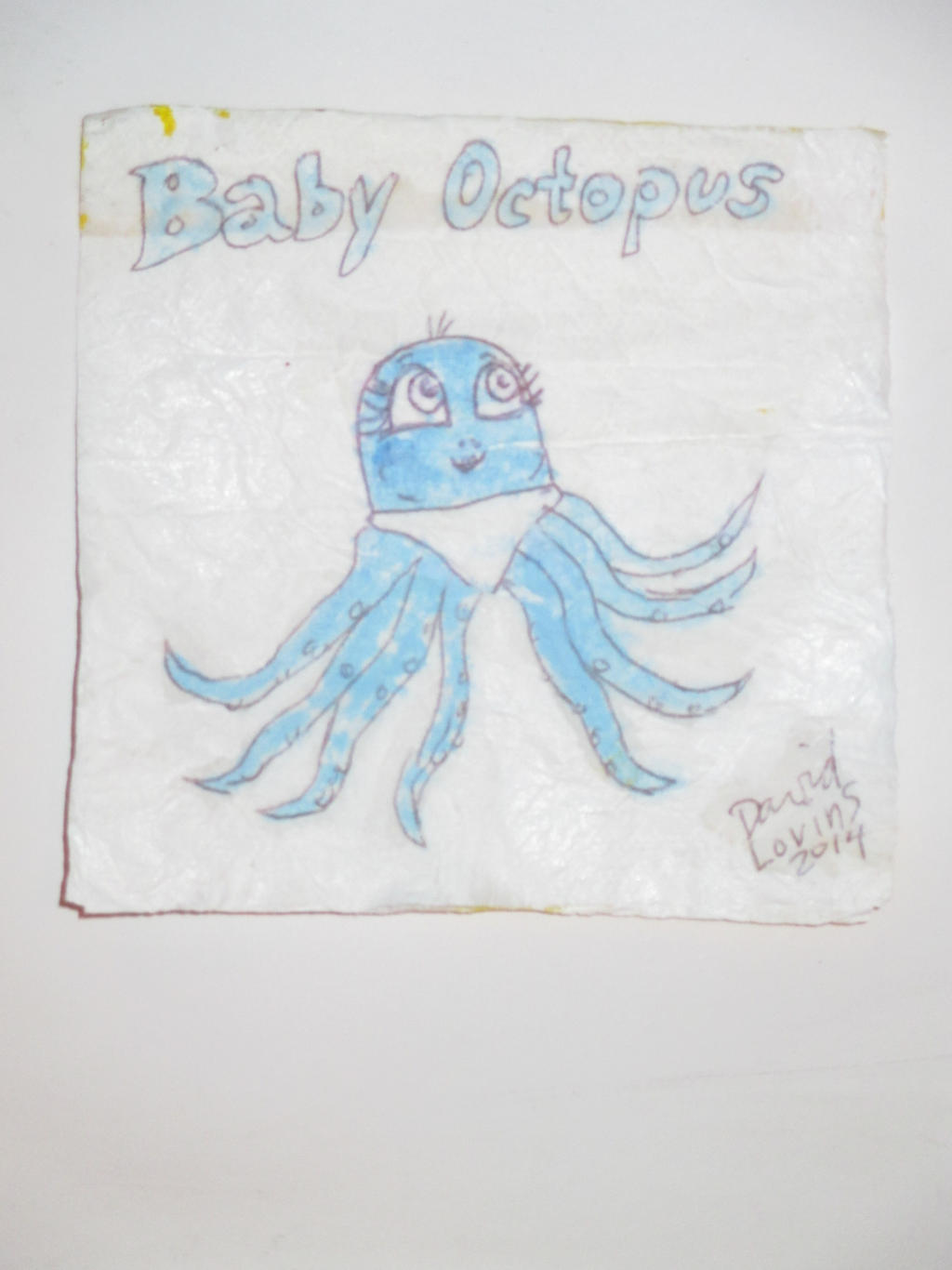 Baby Octopus - napkin art