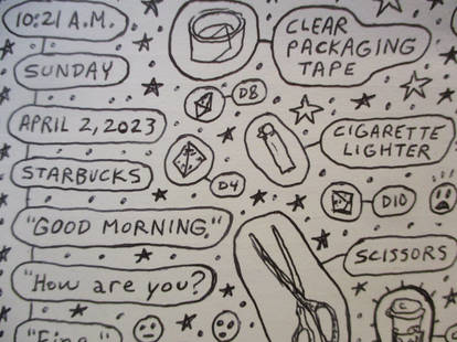 Index Card Art - Detail - Good Morning