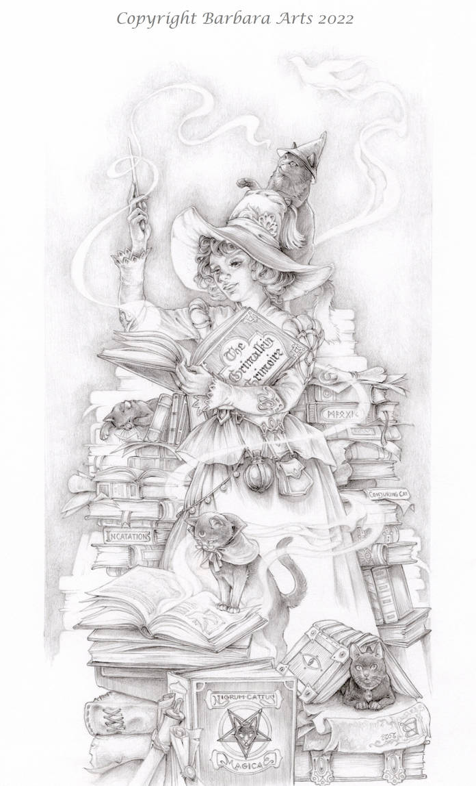 Drawtober 2022 - #3 Spellbook Apprentice by Ejderha-Arts on DeviantArt