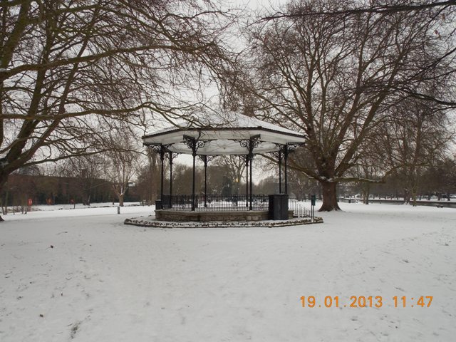 Bandstand in the snow