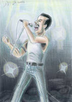 Freddie Mercury (Queen) - Fanart by luciano6254