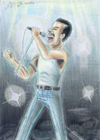 Freddie Mercury (Queen) - Fanart by luciano6254