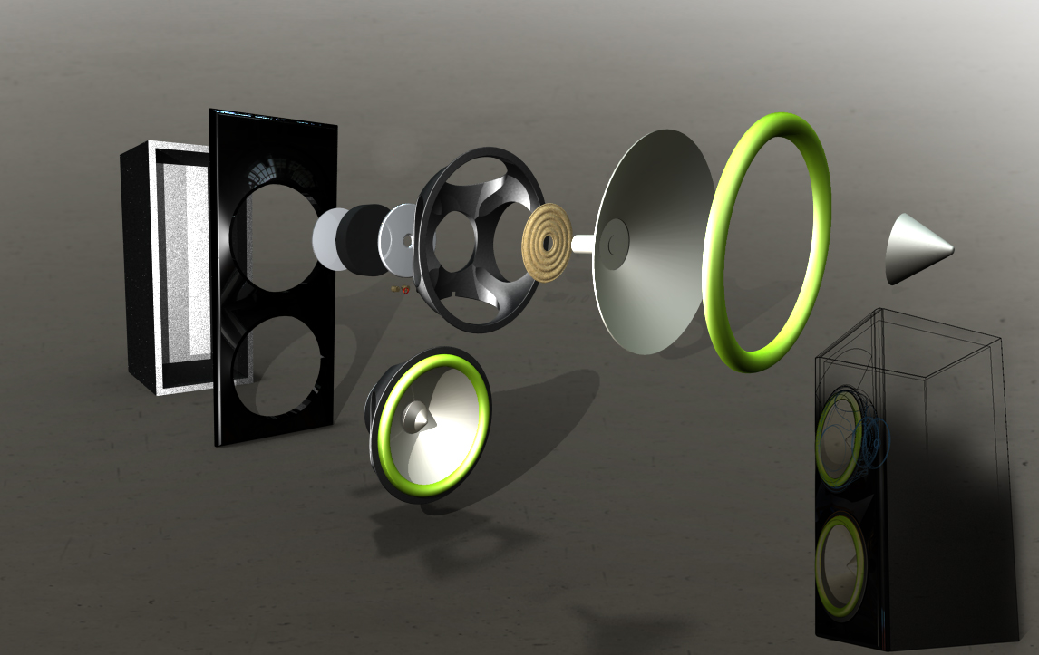 Exploded Speaker by mikehandsdown on DeviantArt