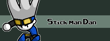 Stick man Dan comic banner