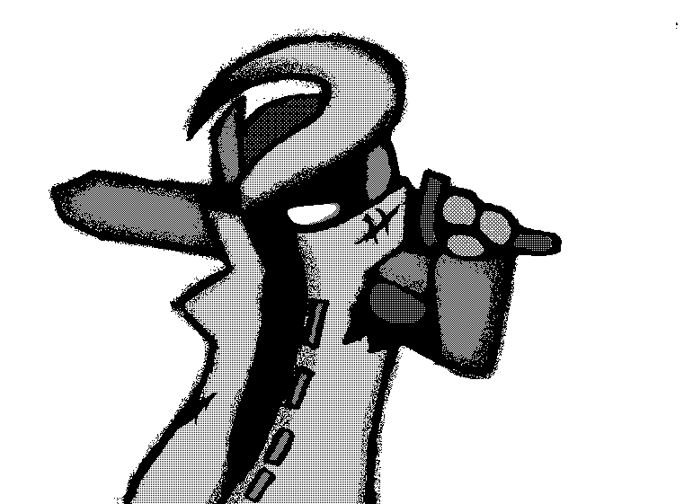 Monochrome Mecha Swordsman