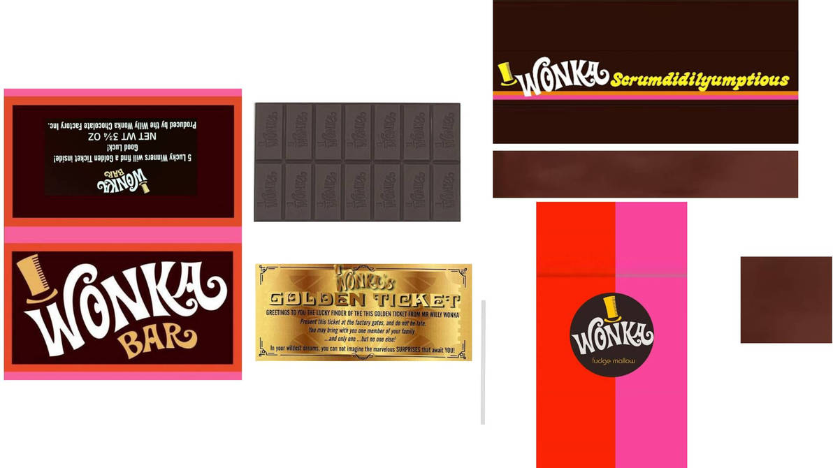 Foldable Wonka Bars by denisew54 on DeviantArt