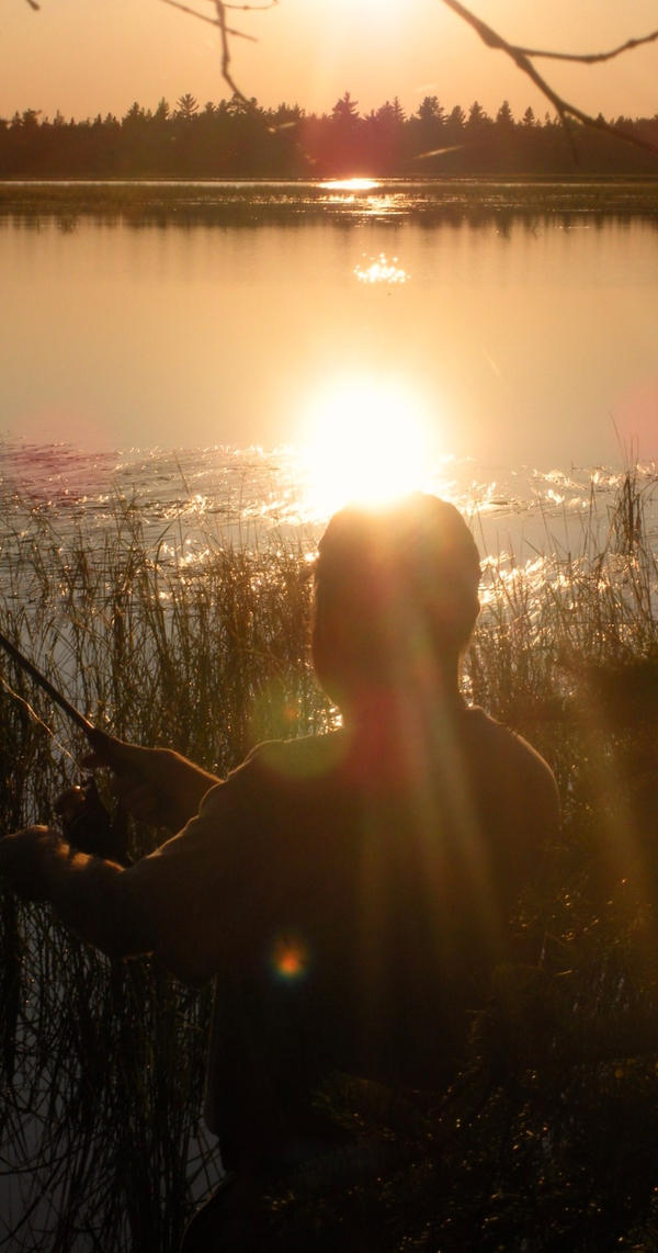 Fish'n at sunset