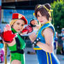 Cammy and Chun Li ready for battle