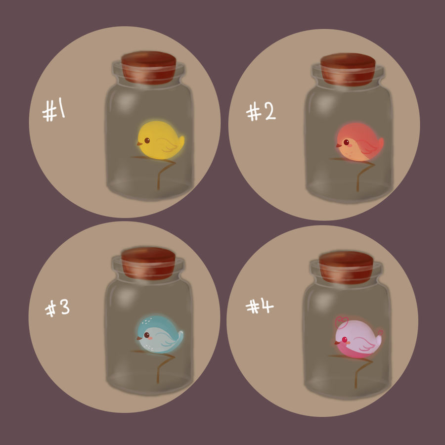 [Adoptables] Bottle Birdies [CLOSED]