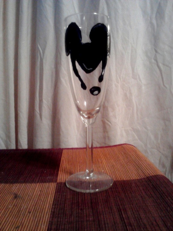 Epic Mickey wineglass