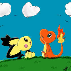 Charmander and Pichu