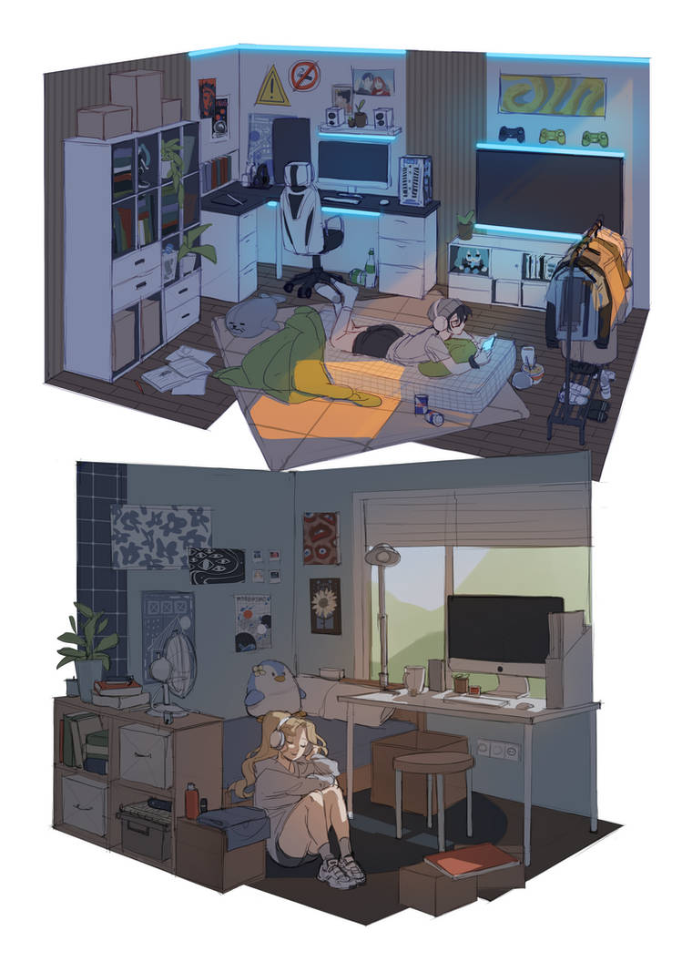 my oc's rooms by emorbus on DeviantArt