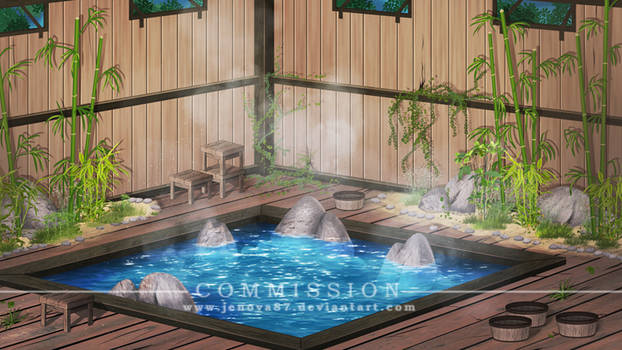 Commission: VN Background - Old Onsen