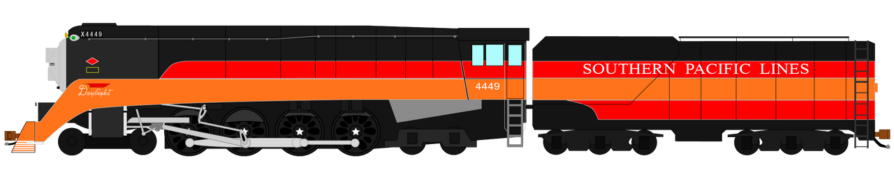 Sp449 Southern Pacific 4449 by Train099 on DeviantArt