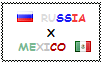 .: Russia x Mexico Stamp