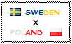 .: Sweden x Poland Stamp