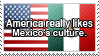 America likes Mexico's culture