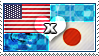 APH: USA x Japan Stamp by ChokorettoMilku