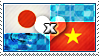 APH: Japan x Vietnam Stamp by ChokorettoMilku