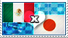 APH: Mexico x Japan Stamp by ChokorettoMilku