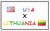 .: USA x Lithuania Stamp