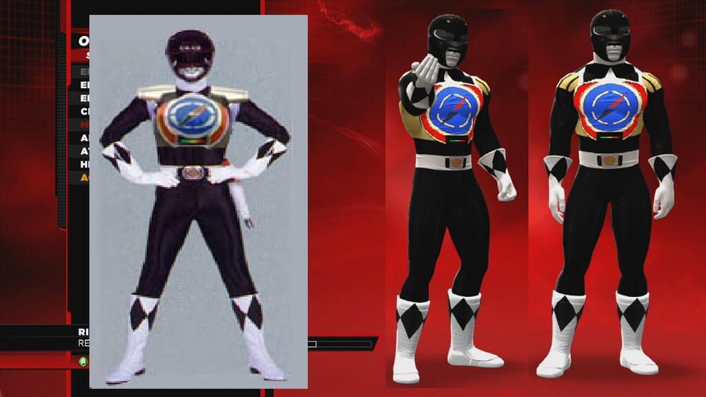 WWE 2K14 MMPR Black Ranger Defender Vest CAW by wallbie on DeviantArt