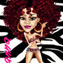 Rihanna caricature cartoon