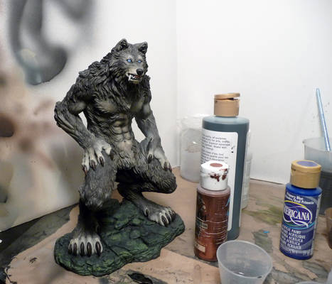 First werewolf done by airbrushing!! FOR SALE!