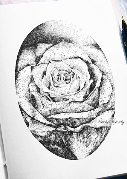 Rose - Dotwork Drawing