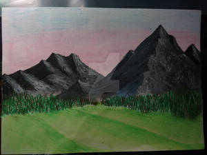 Pastels landscape - mountains