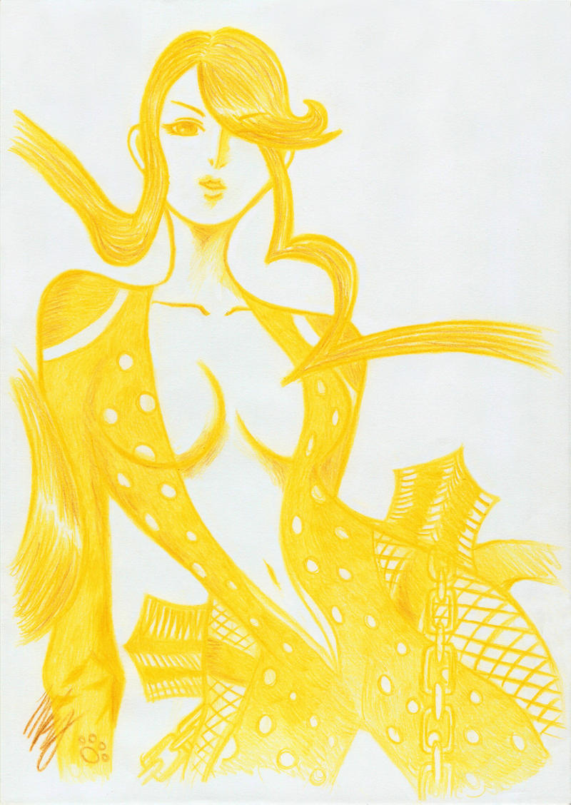 BSR48 Tribute: Yellow Colored Pencil Kasuga