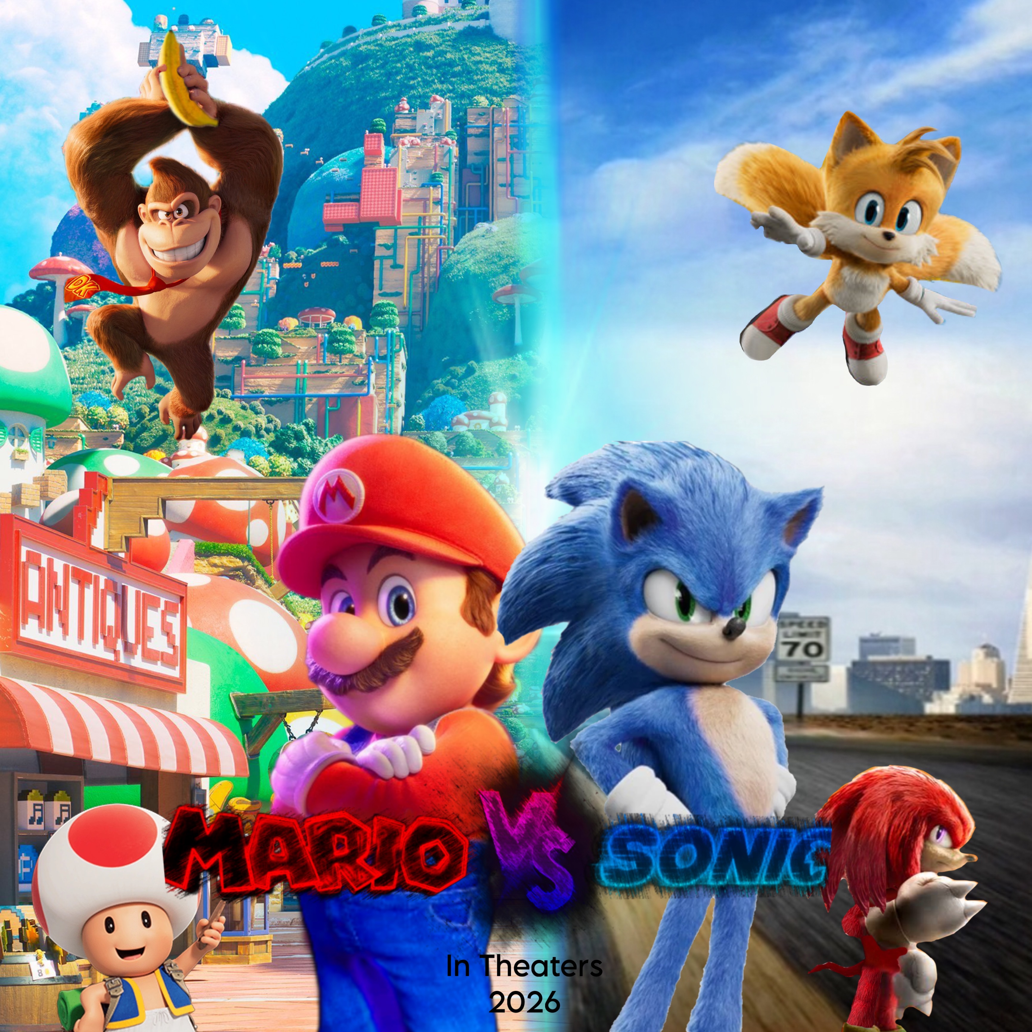Mario vs Sonic Poster Fan made (2026) by Ryde13 on DeviantArt